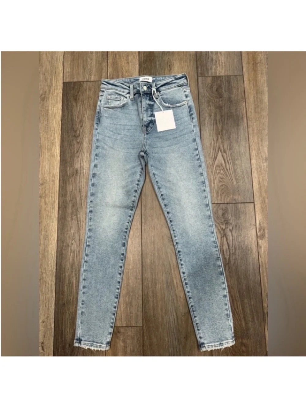 NWT pistola Women’s Aline “ Pursue” Light Blue High-Rise Skinny Jeans size 26